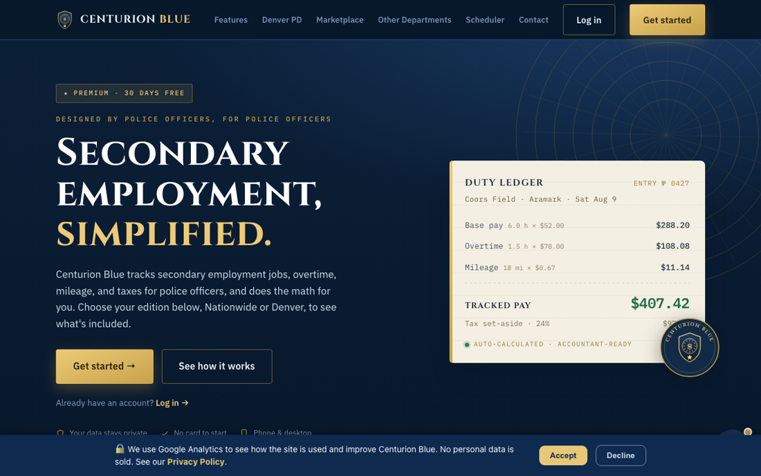 Centurion Blue website