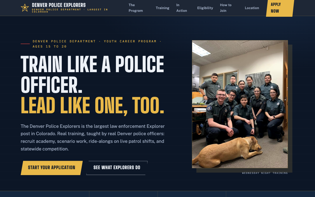 Denver Police Explorers website