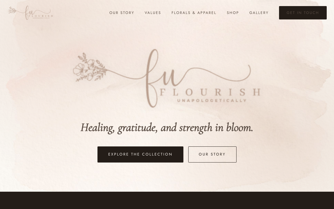 Flourish Unapologetically website